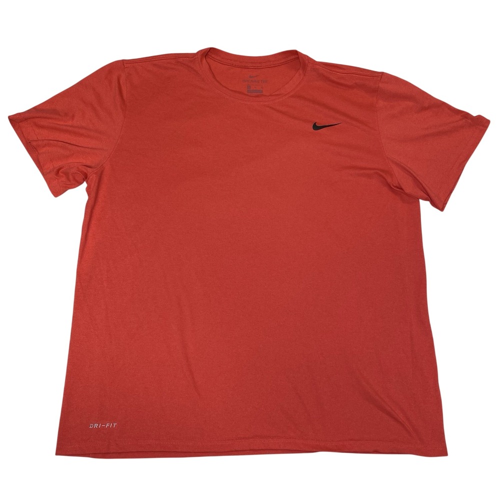 Nike Dri-Fit T Shirt‎ Mens XL Red Athletic Training Swoosh Logo